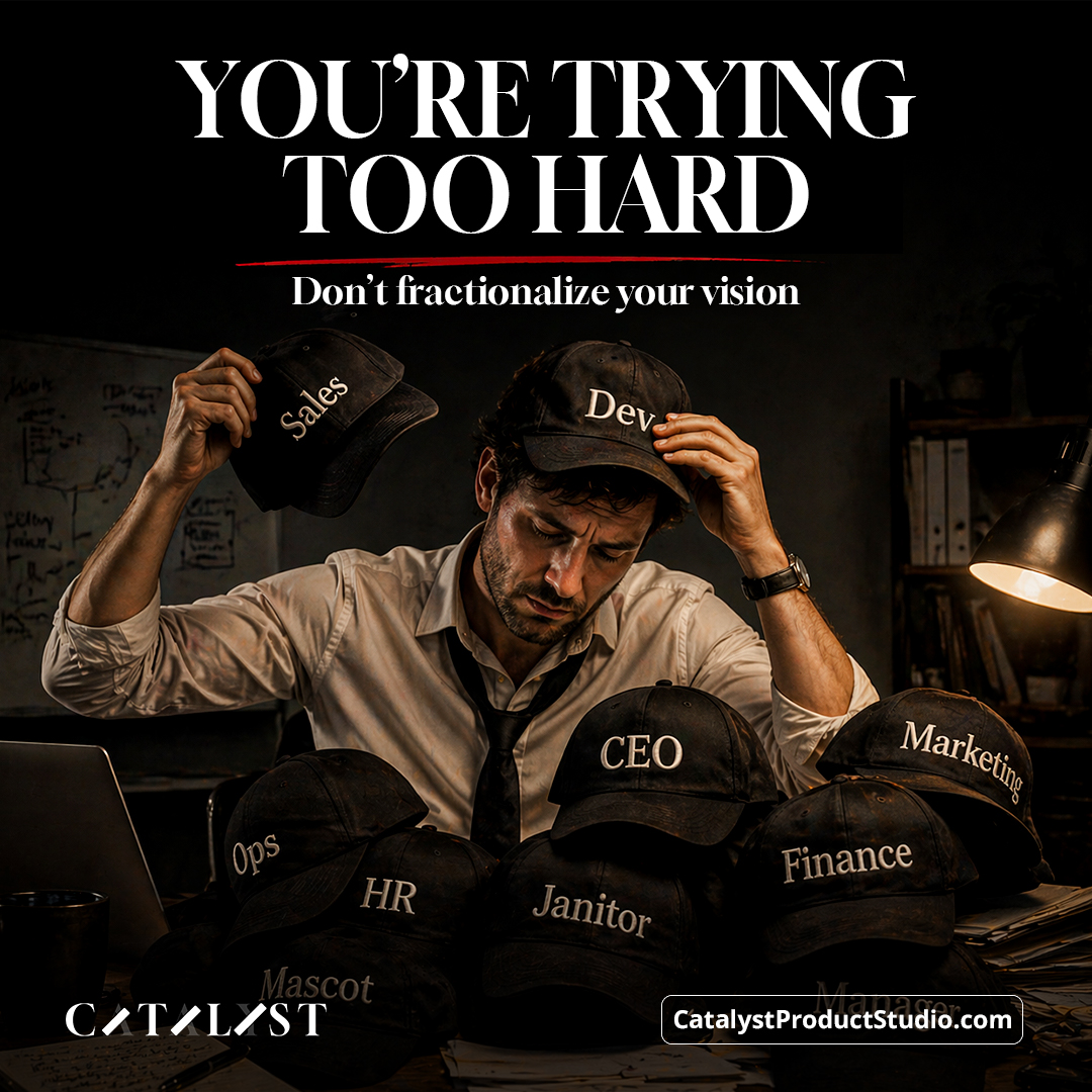 You're wearing too many hats.